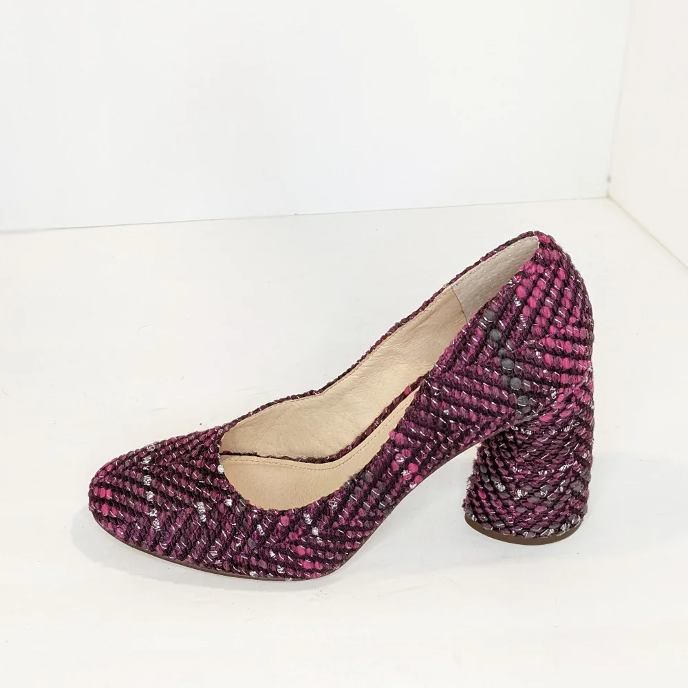 Louise et Cie tweed wool blend heels